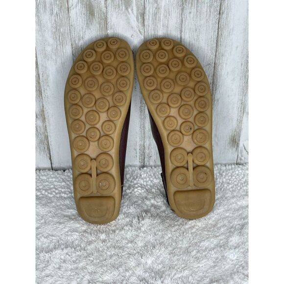 Handcrafted Leather Loafers Moccasins Mahogany Brown Size 40 / 9.5 - Picture 7 of 8